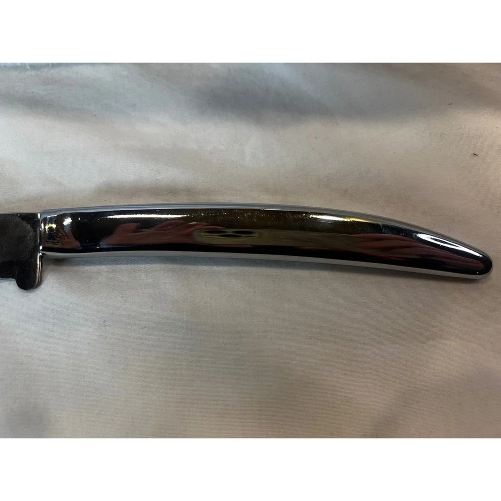 Carvel Hall Carving Knife Vintage USA Mid Century Modern Chrome Slicer 16 Inch